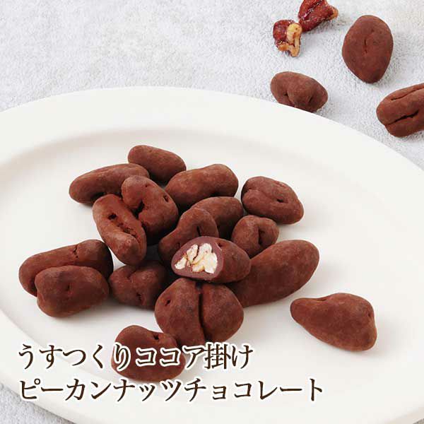 うすつくりココアがけピーカンナッツチョコレート（108ｇ/袋)